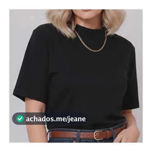 Camiseta T-shirt Blusinha Blusa Feminina Algodão Gola Alta