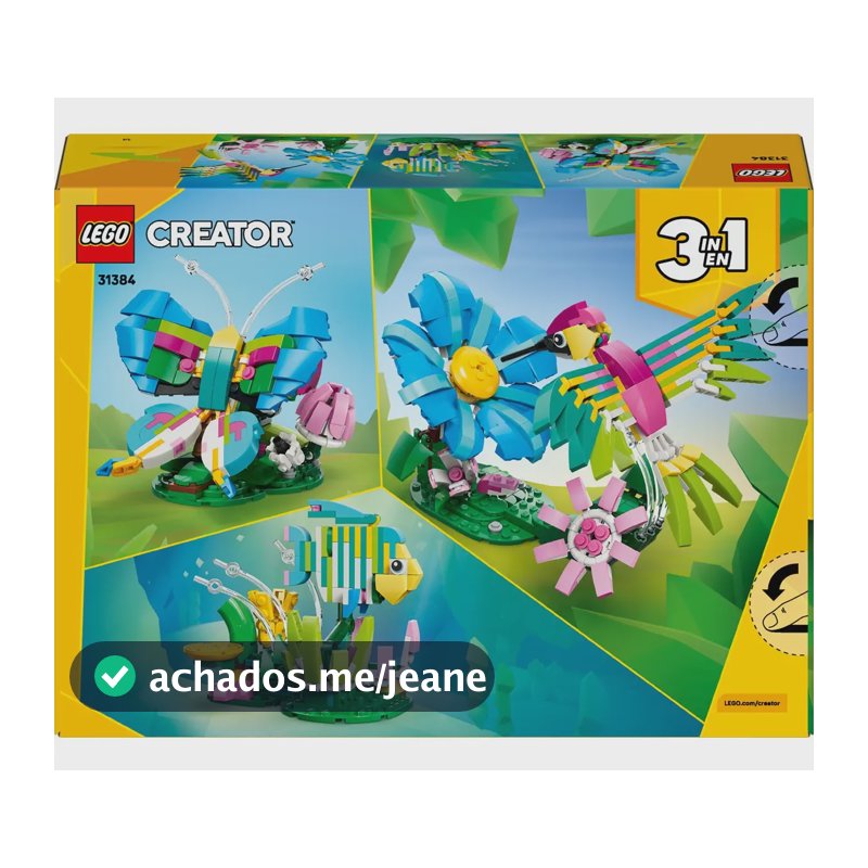 LEGO® Creator 3 em 1 Wildlife: beija-flor colorido 31384