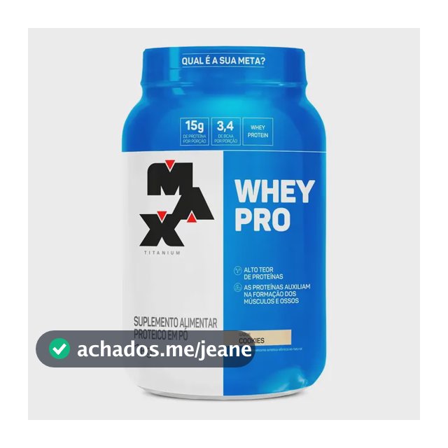 Proteína Max Titanium Whey Pro Concetrado em pó sabor Cookies x 1kg