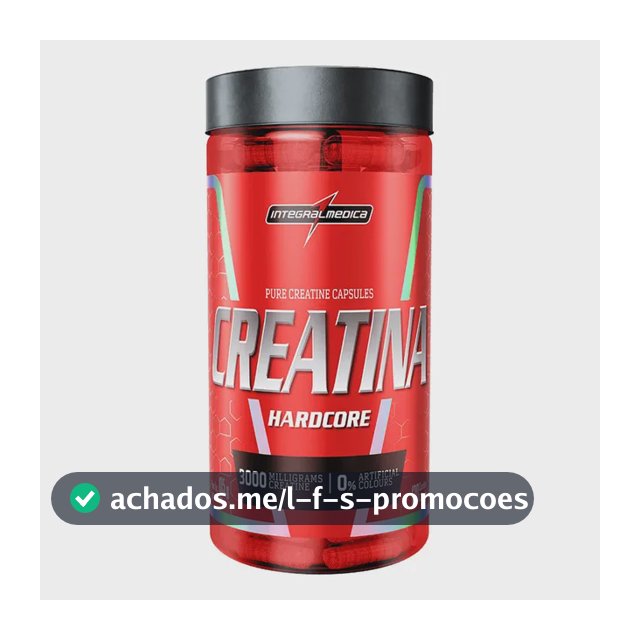 Creatina Integralmédica Hardcore em cápsula Sem sabor x 105g de 120 un