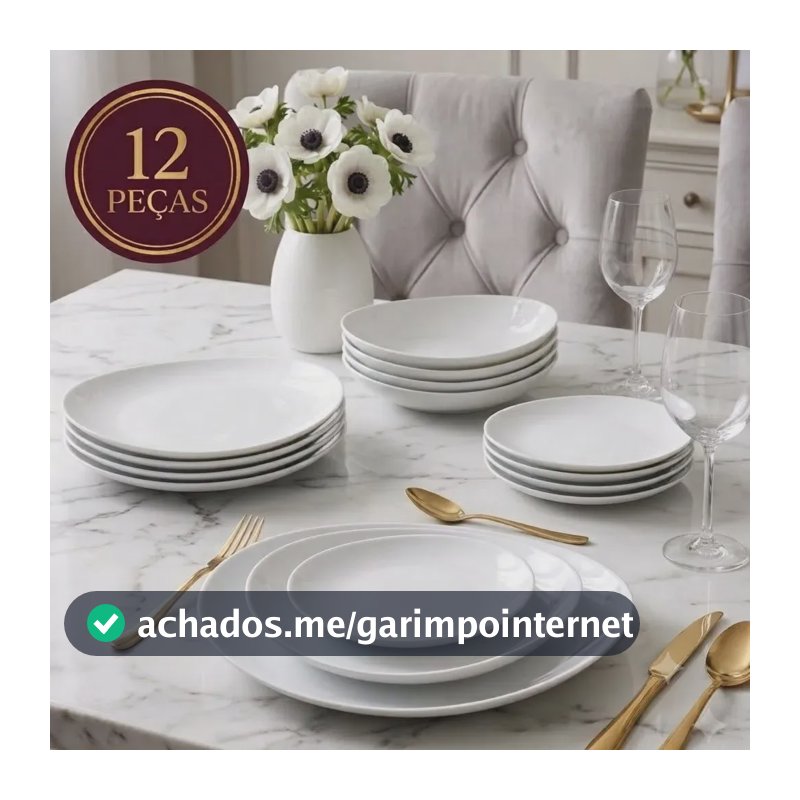 Aparelho Jogo Kit De Jantar 12 Peças Opalino Branco Concavo Pratos E Bowl Mesa Moderno Liso Resistente Sólar