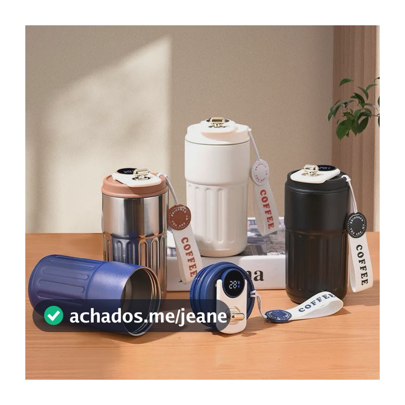 Copo Térmico Inteligente Sensor De Temperatura 420ml Xícara  Aleatório