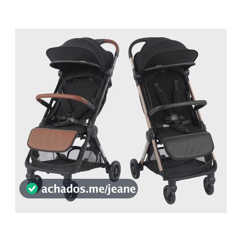 Carrinho Bebê Passeio Fechamento Automático Kane Maxi Baby Preto/dourado
