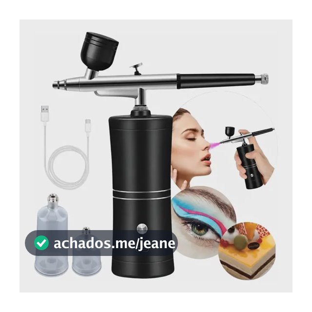 Aerógrafo Recarregável Mini Compressor Sem Fio Portátil Bolo