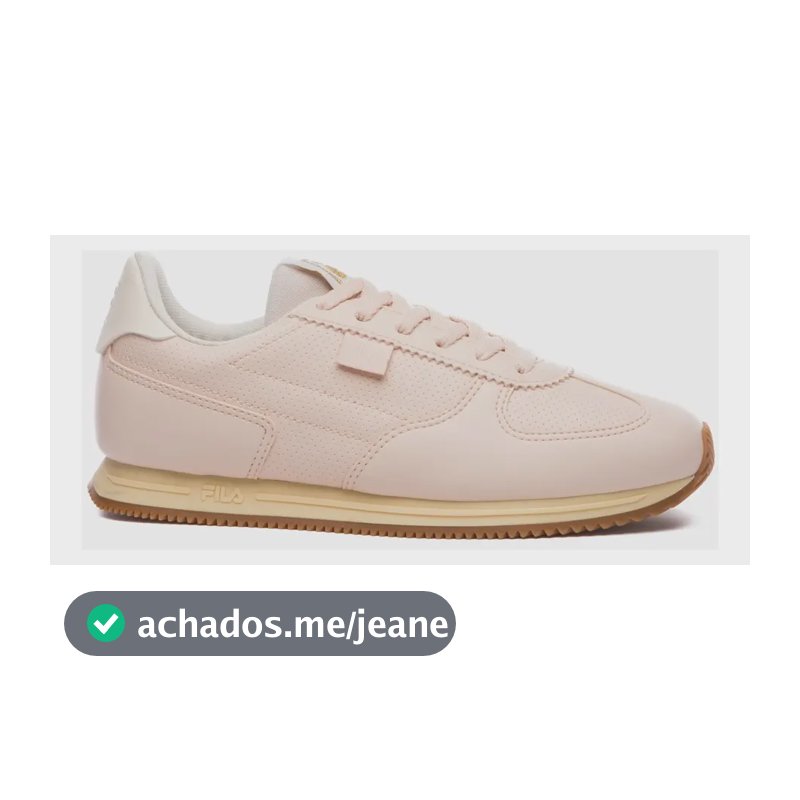 Tênis Feminino F-retro 2 Sl Fila Rose Claro/bege/dourado Liso 37 Br