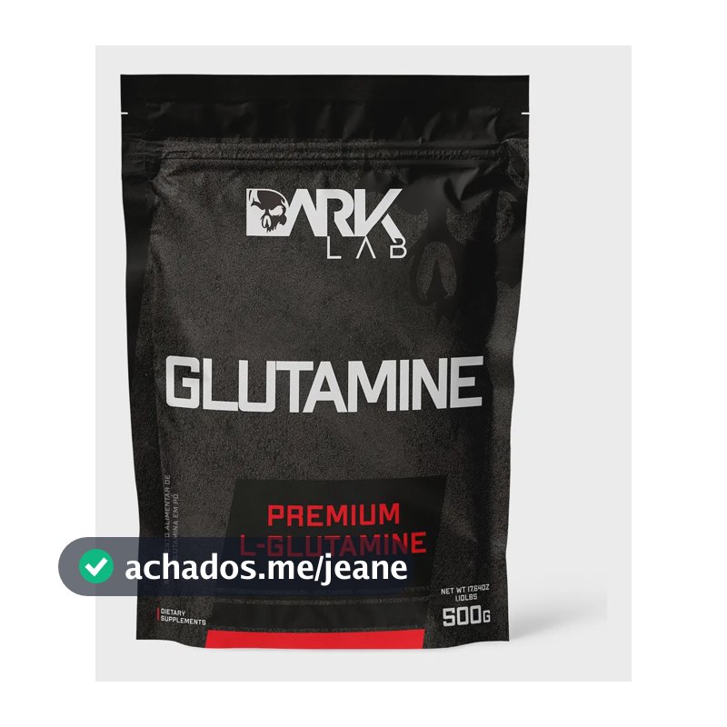 Glutamina L-glutamine 500g Refil Dark Lab Sabor Sem Sabor