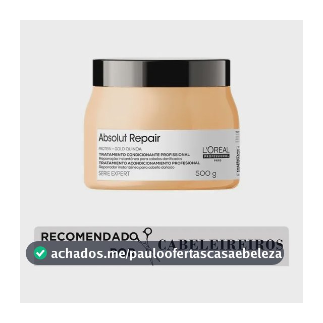 Máscara Loréal Professionnel Absolut Repair 500 Ml Máscara Restauração Proteína + Ômega-9