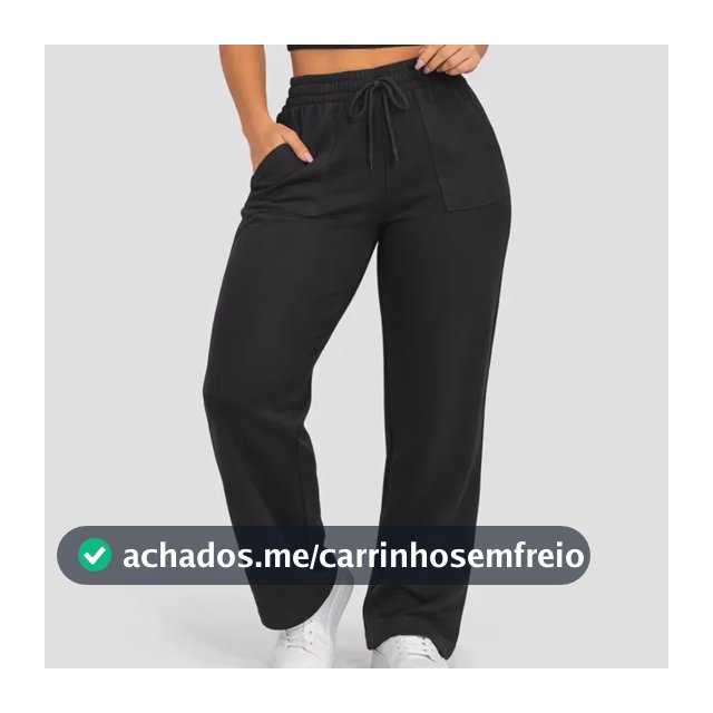 Calça Moletom Pantalona Feminina Confortavel