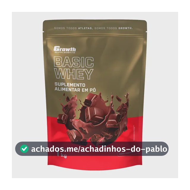 Proteína Growth Supplements Basic Whey em pó sabor Chocolate x 1kg
