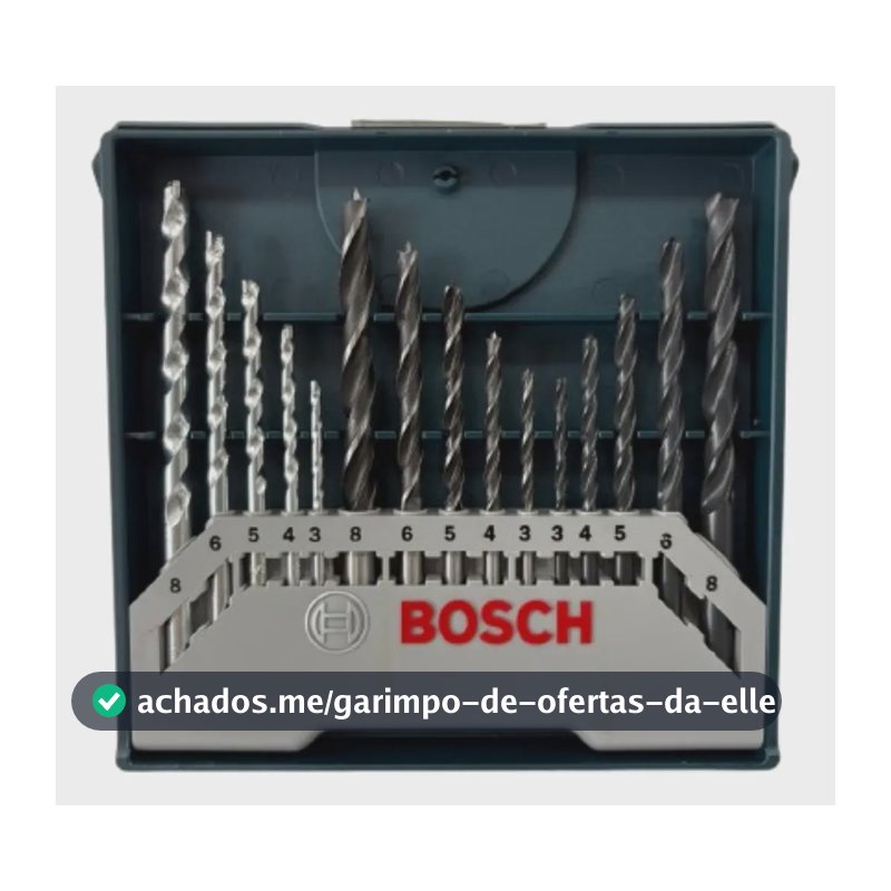 Jogo Brocas Alvenaria/metal/madeira Mini X-line 15 Pçs Bosch
