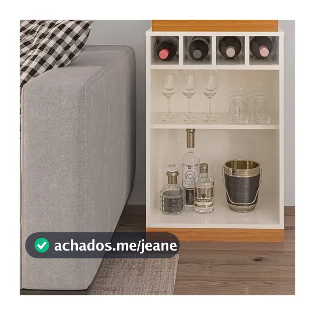 Balcão Bar Retrô Astúrias Com Adega Para 4 Garrafas