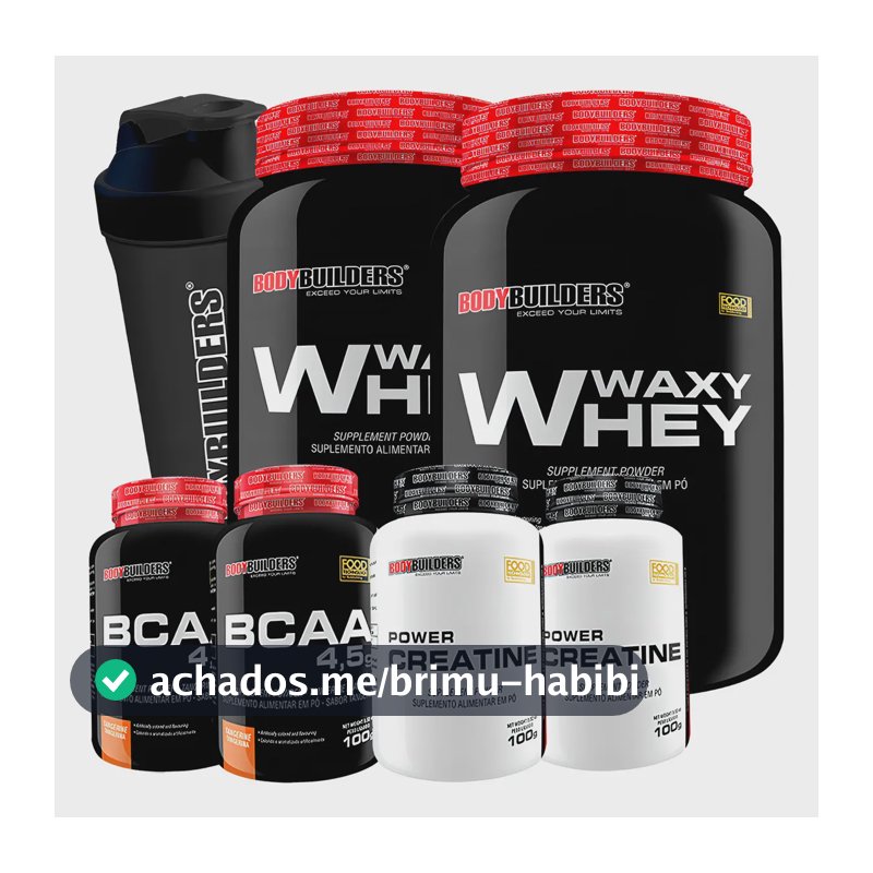 Whey Protein Concentrate Bodybuilders em pó sabor Chocolate x 2.7kg de 7 un