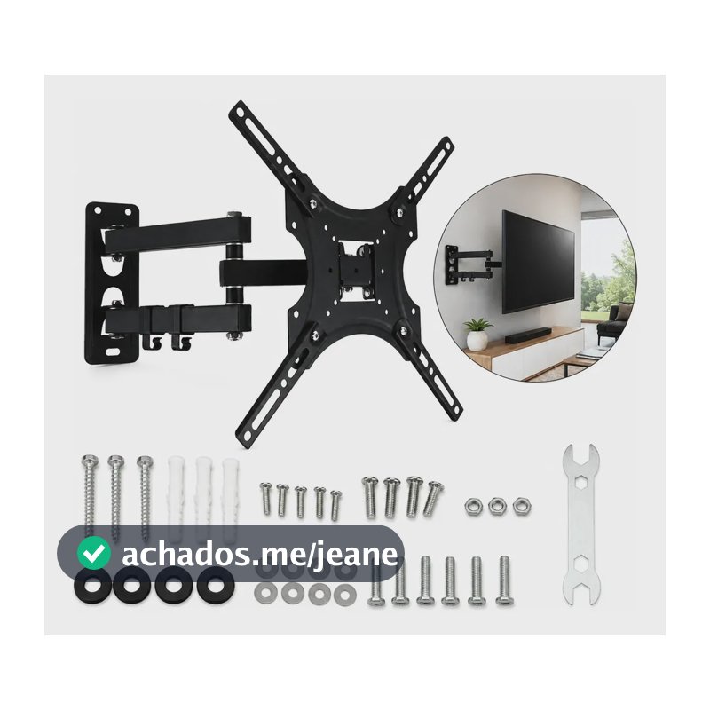 Suporte Para Tv Articulado Lcd Led Universal 32-55 Preto