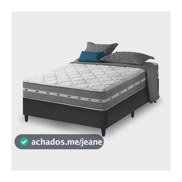 Cama Box Casal Preto + Colchão Molas Ensacadas Miami 138cm Preto