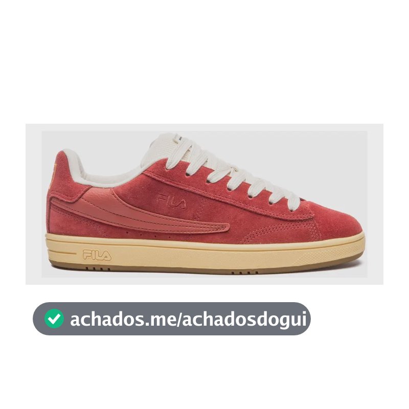 Tênis Feminino Court 90 Fila Marrom Avermelhado/bege/dourado Liso 35 Br