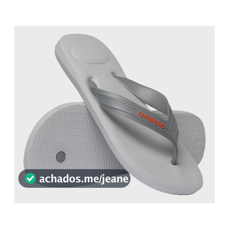 Chinelo Havaianas Top Max Comfort Masculino Anatômico Cinca Gelo Max Comfort Cinza 41/42 Br