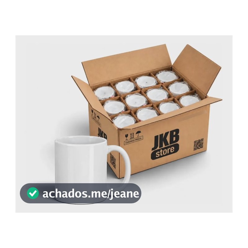 36 Canecas Brancas Jkb Aaa+ Ceramica Para Sublimação 325ml Branco Aaa+