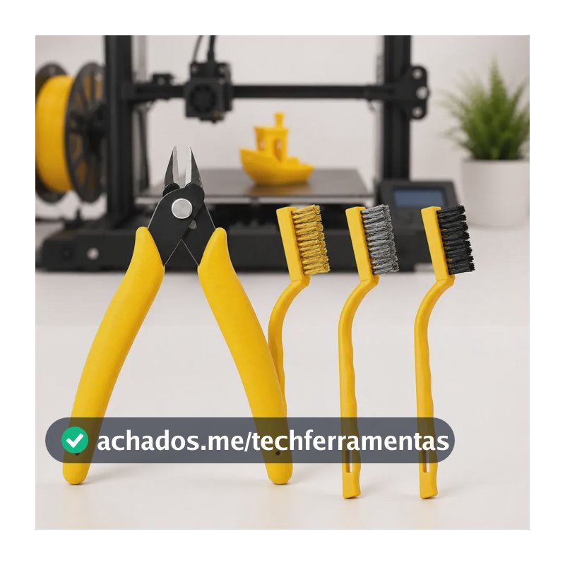 Kit Manutenção Impressora 3d Alicate Escovas 4 Peças Limpeza Variada
