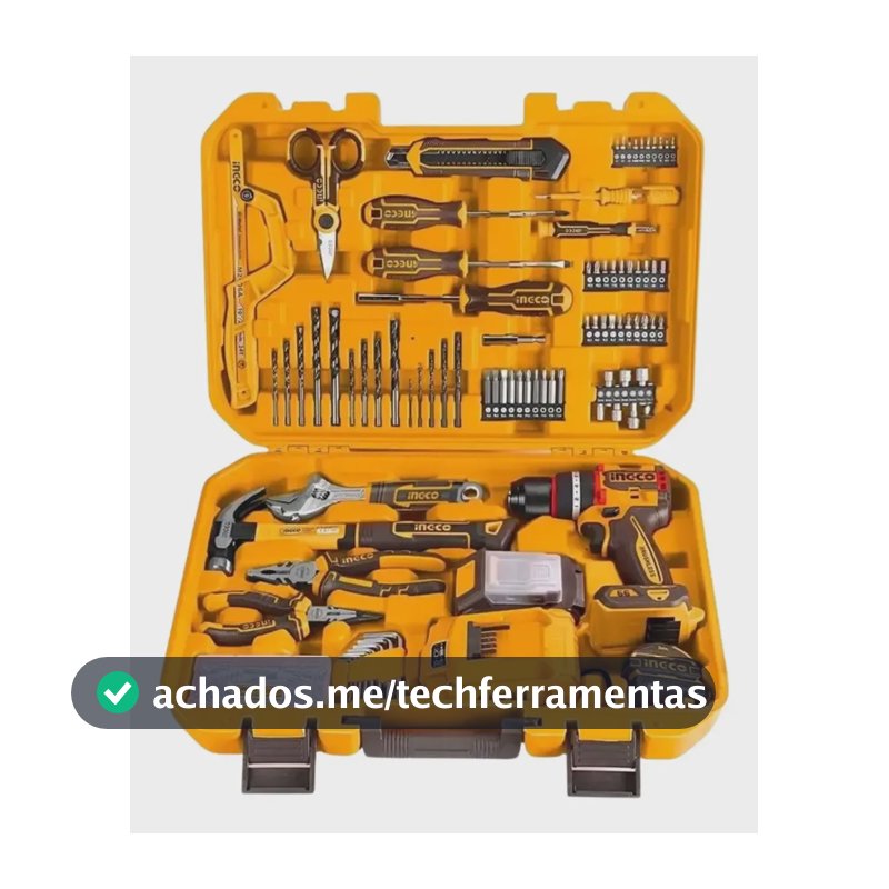 Kit Parafusadeira  Impacto 20v 165 Peças Hkthp41662-9 Ingco