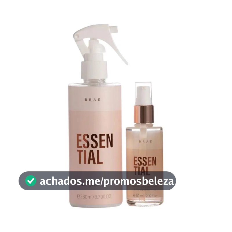 Kit Braé Essential Sérum e Óleo para Cabelos Danificados com Ácido Hialurônico