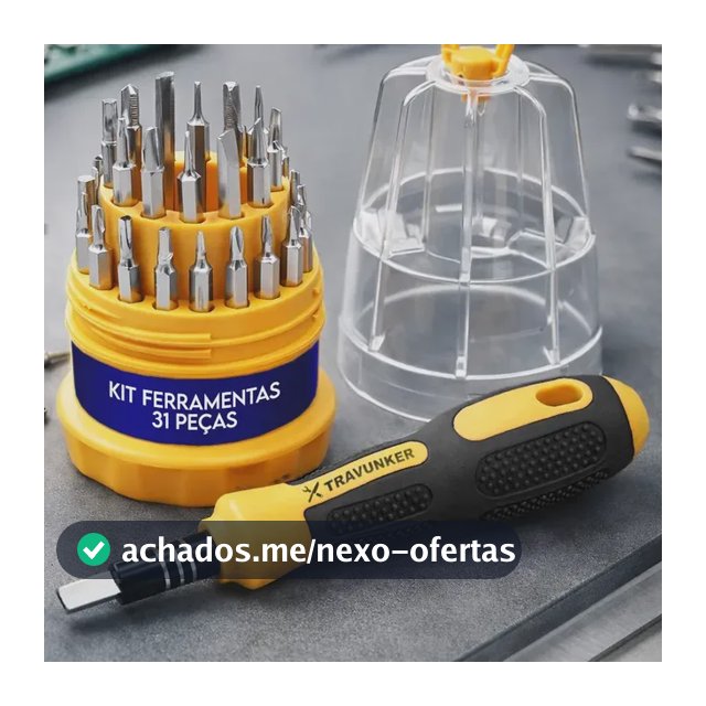 Kit Jogo Ferramentas 31 Peças Chaves Fenda Philips Torx Allen Estrela Precisão Cabo Emborrachado Imantado Estojo Organizador Reparos Eletrônicos Manutenção Celular Notebook