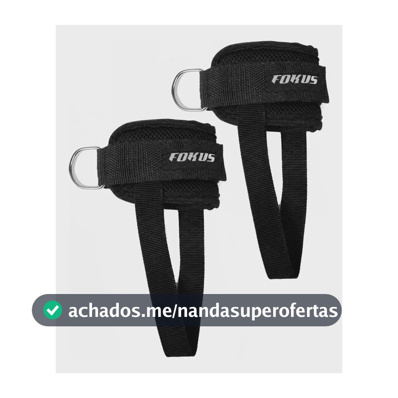Tornozeleira Puxador Coice Crossover Academia Treino Fokus