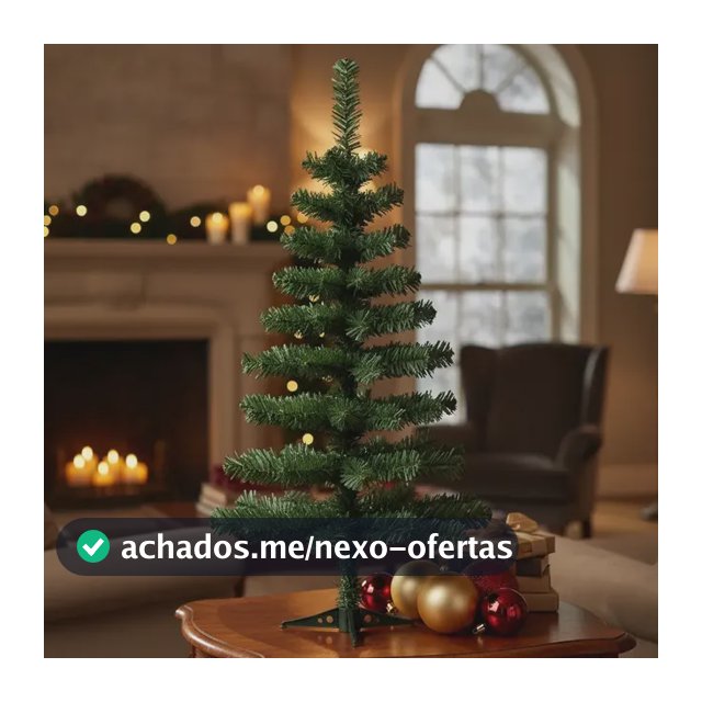 Árvore De Natal Pinheiro Galhos Verde Branco Nevada 90 Cm