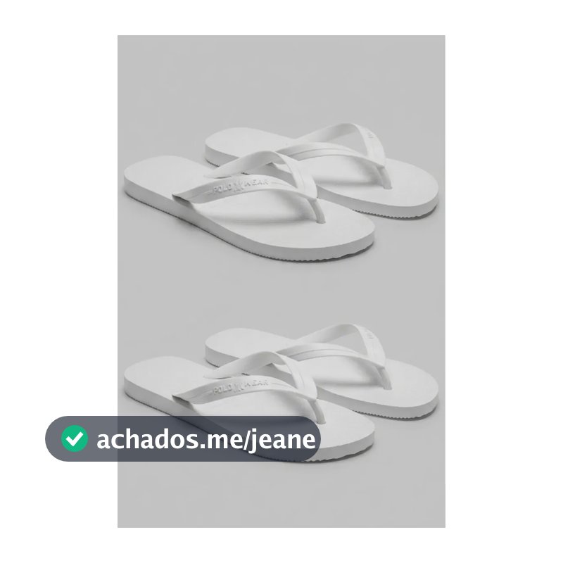 Kit 2 Chinelos Antiderrapantes Polo Wear Original Branco 39/40