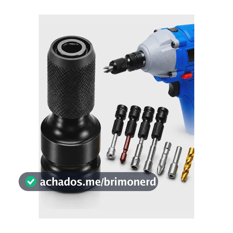 Soquete Adaptador Chave De Impacto C/engate De 1/2 P/hex 1/4