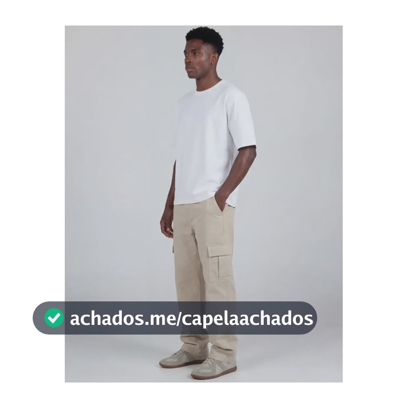 Calça Cargo Premium Masculina Sarja Skate Larga Streetwear