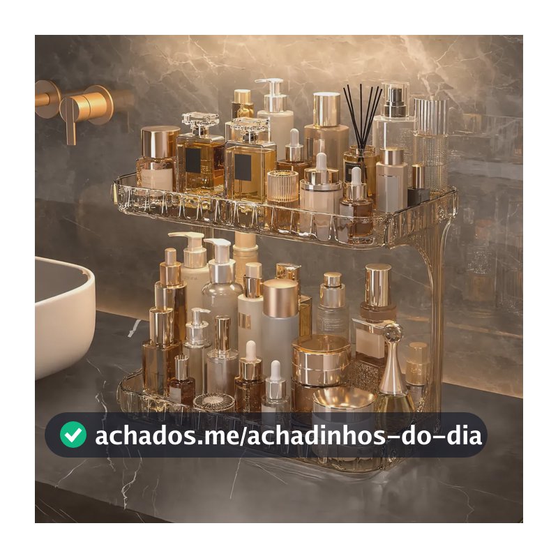 Organizador De Cosméticos Para Banheiro E Penteadeira Marrom
