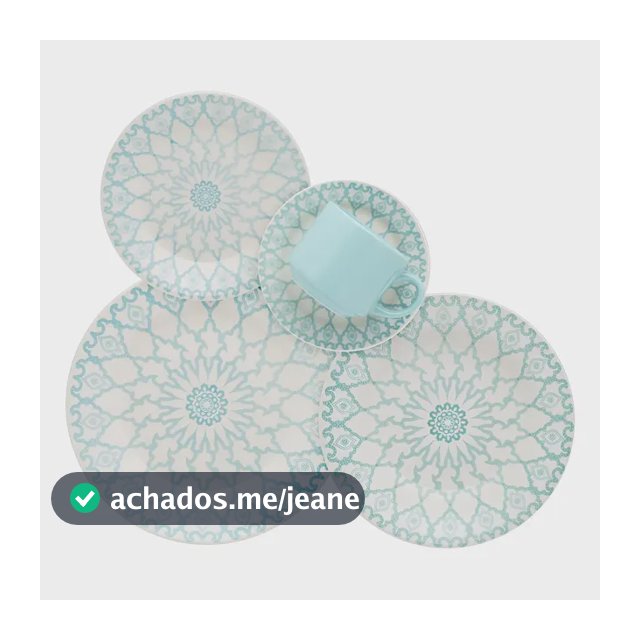 Aparelho De Jantar Oxford Cerâmica Mandala 30 Pç Cor Estampado