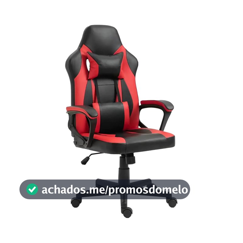Cadeira Gamer Otello 100 Preto E Vermelho Material Do Estofamento Couro Sintético