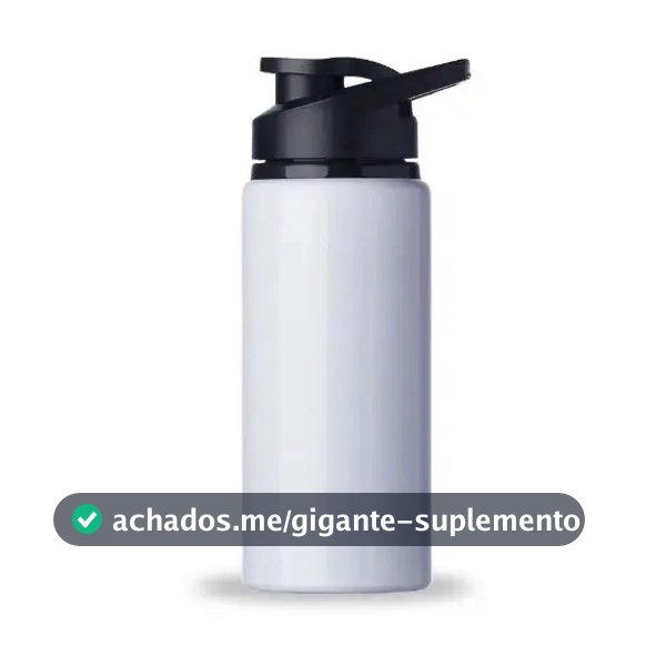10 Squeeze 600ml Alumínio Garrafa Academia Esporte Fitness Cor 10 Branca