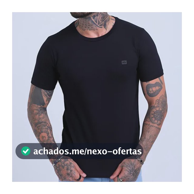 Camiseta Básica Masculina Slim Fit Algodão Lisa Várias Cores