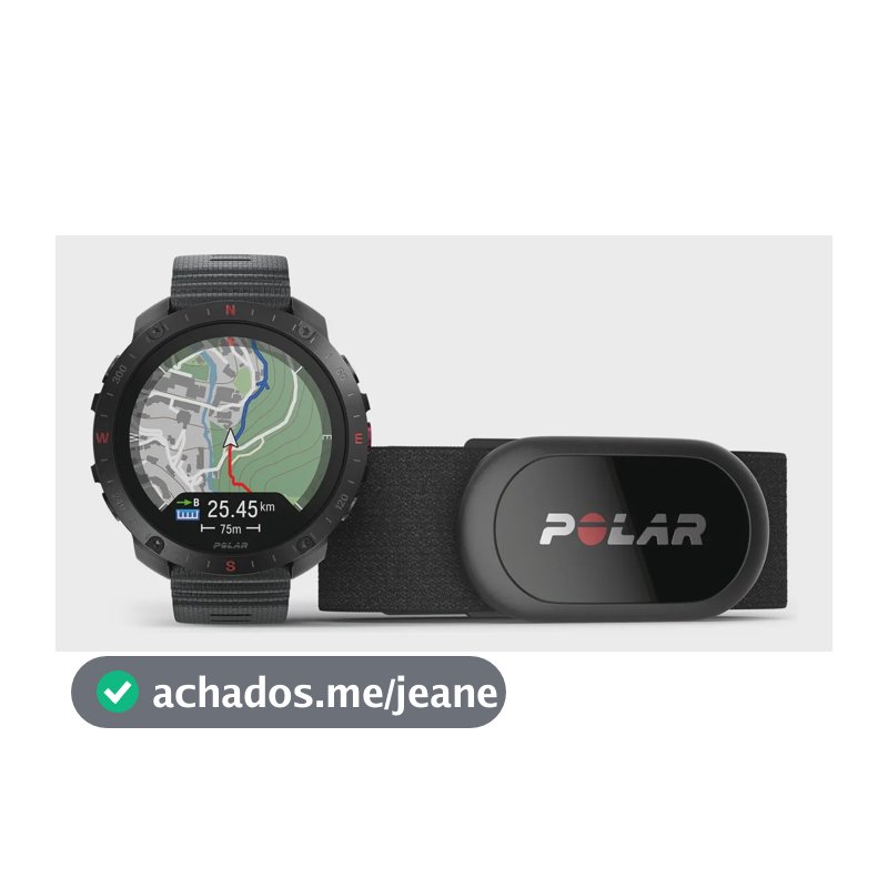 Relógio externo Polar Grit X2 Pro + H10 Premium, cor preta, tamanho S/l