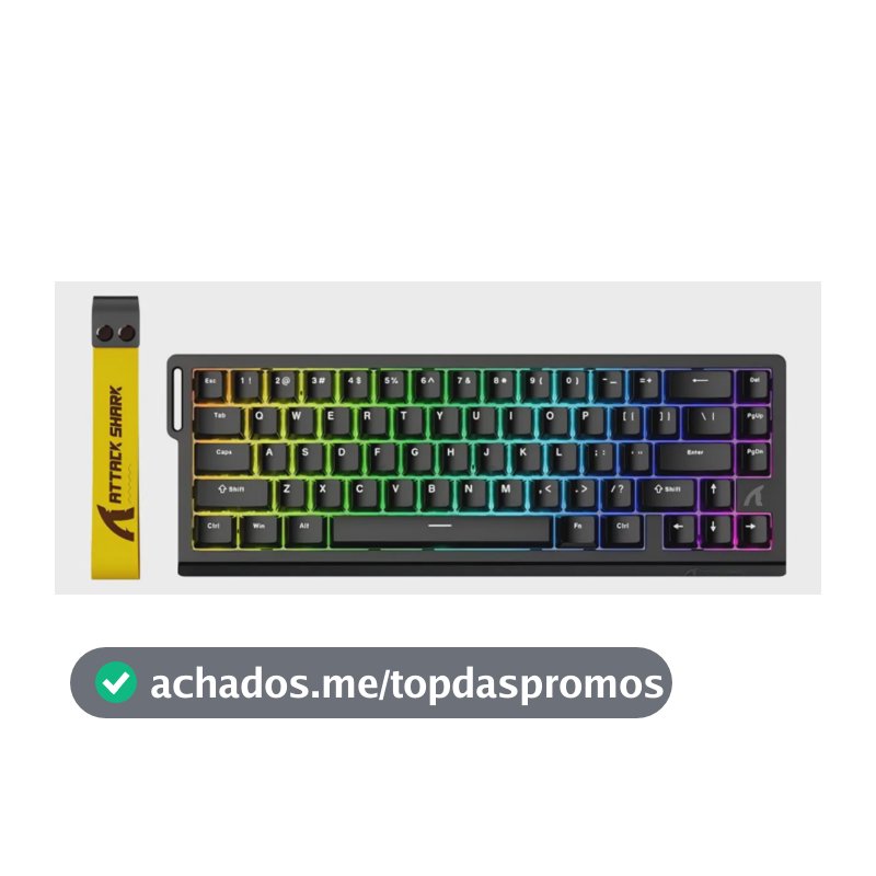 Teclado Magnético Attack Shark X68 He 8000hz Rapid Trigger Cor De Teclado Preto