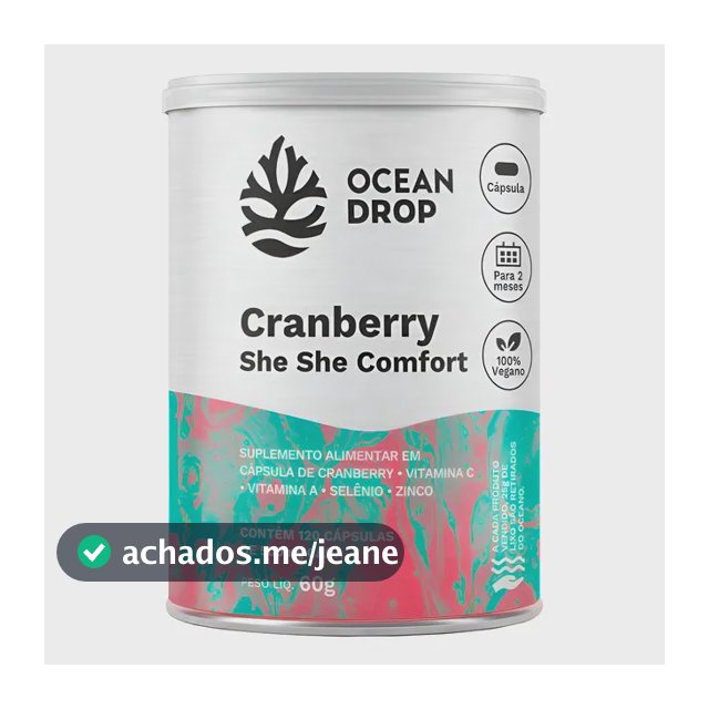 Cranberry She She Confort Ocean Drop Selênio Vitamina A, C Cranberry 120 Cápsulas