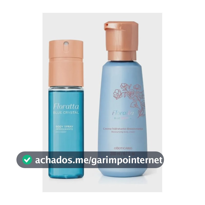 Combo Floratta Blue Crystal: Body Spray + Creme Corporal