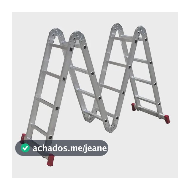 Escada Multifuncional de Alumínio 4x4 com 16 Degraus Dobrável e Articulada BotaFogo – Leve e Resistente
