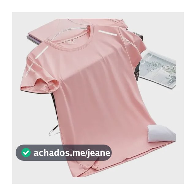 Camiseta Esportiva Solta Listras Reflexivas Estampadas