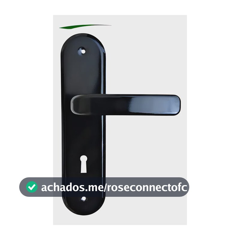 Fechadura Interna MGM Stilo Alavanca Preta 40mm Porta Quarto