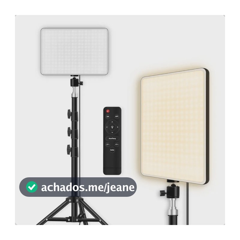 Ring Light LED Lumi de 33cm com Tripé 2,10m e Luz Ajustável para Maquiagem e Vídeos