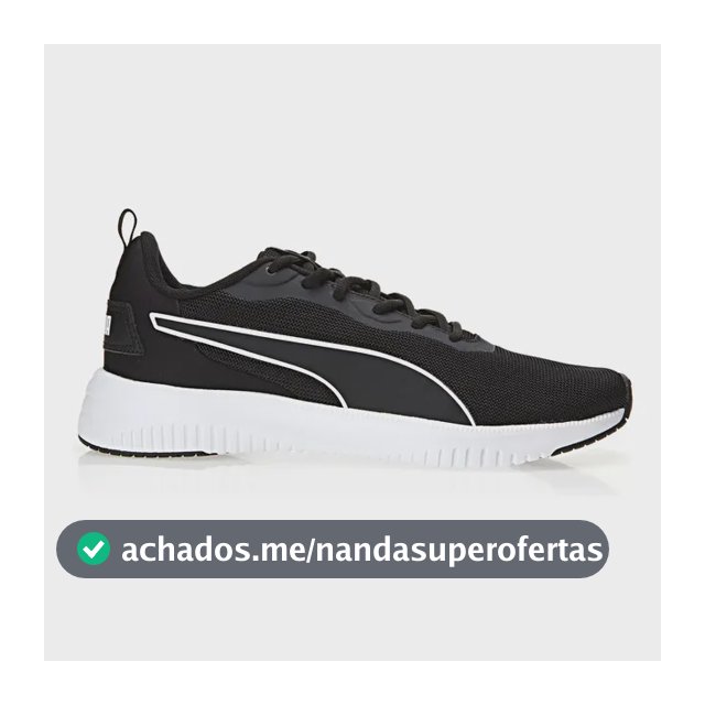 Tênis Esportivo Masculino Flyer Flex Bdp Puma Puma Black-puma White Liso 41 Br