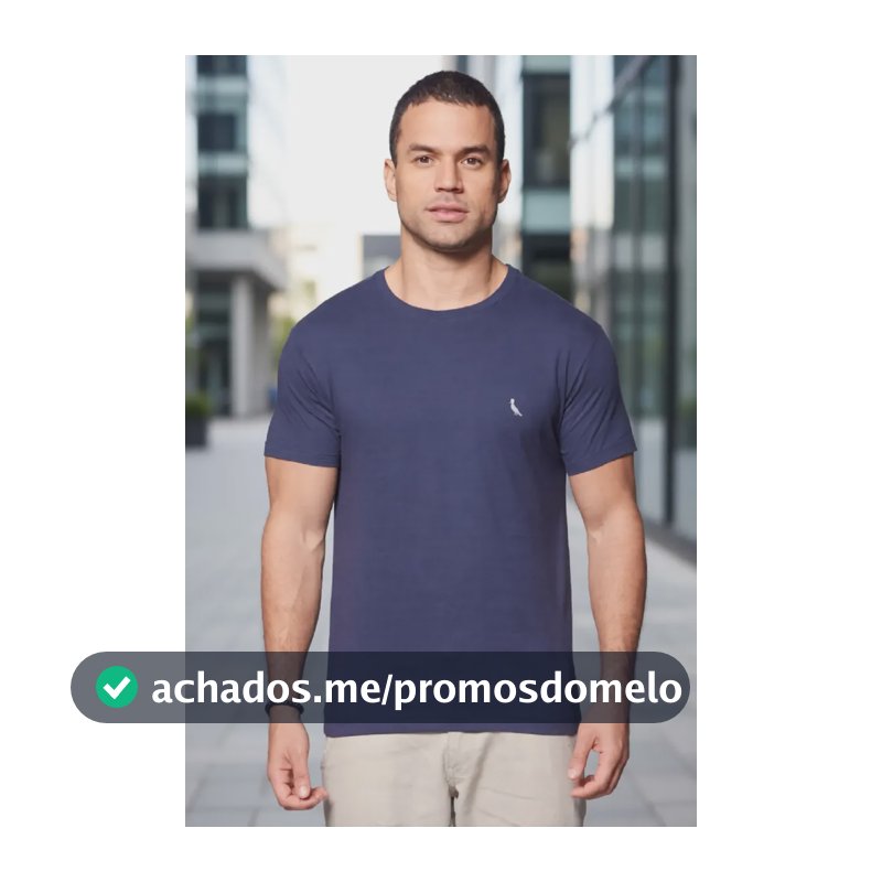 Camiseta Regular Essence Reserva Masculina Marinho T-shirt Lisa G Liso