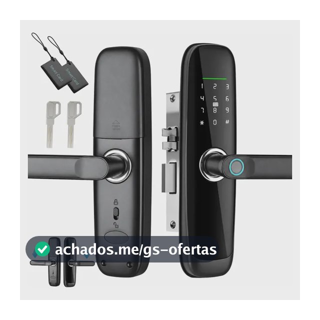 Fechadura Digital Inteligente Biométrica Eletronica Touch Preto