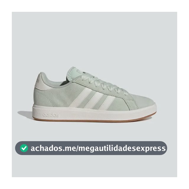Tênis Feminino Grand Court Base 00s adidas Lingrn/cwhite/gum10 Liso 37 Br