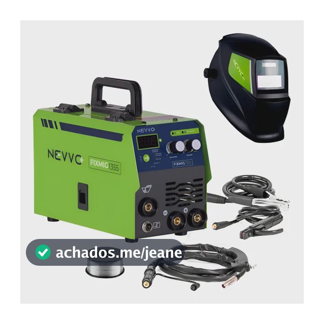 Máquina Solda Mig 120a Sem Gás 110/220v Nevvo + Máscara Auto Verde 127/220v