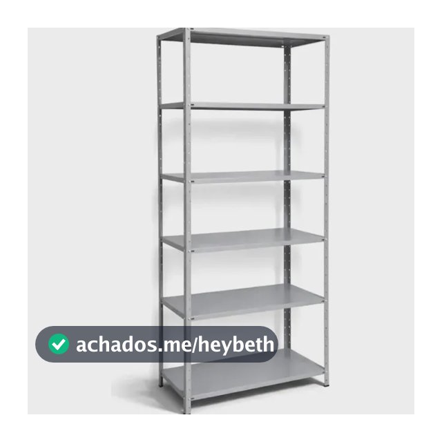 Estante Aço Multi-uso 40cm 6 Prateleiras 30kg/prat Cinza Cinza