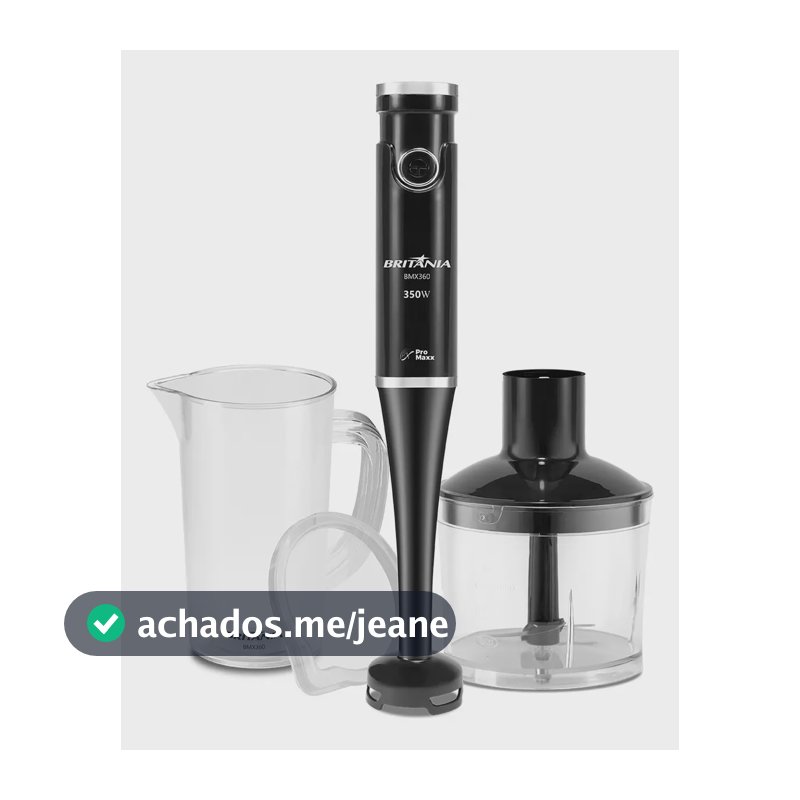 Mixer Bmx360 2 Em 1 350w Com Lâminas Pro Maxx Preto Britânia